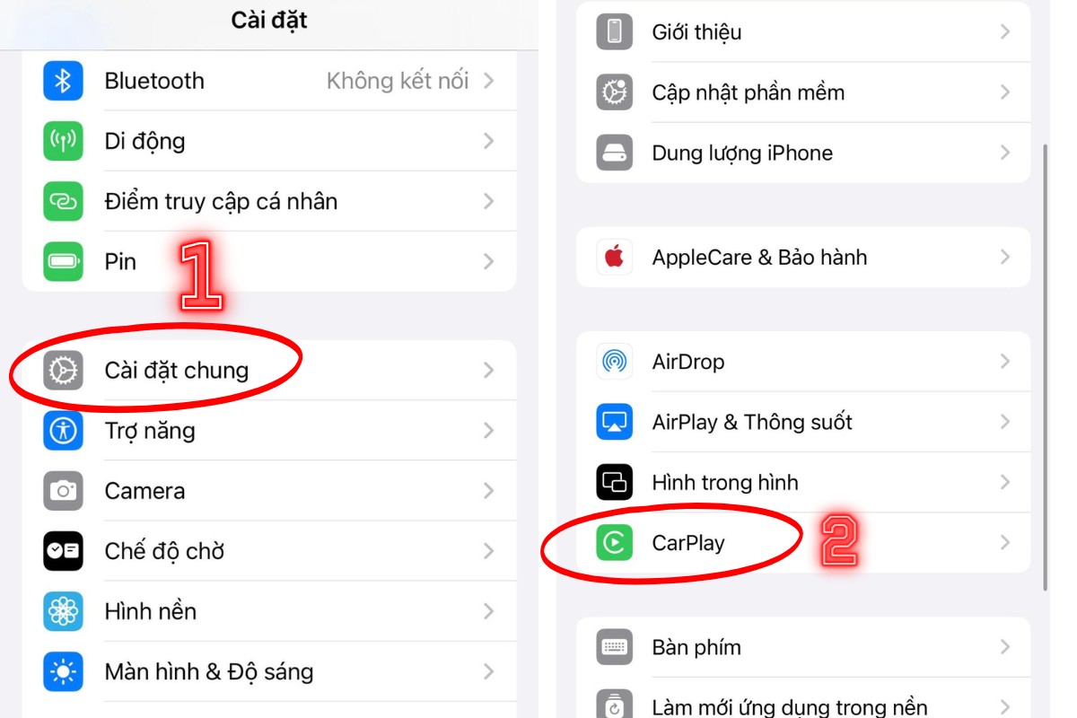 Các bước để kết nối Apple Carplay không dây trên xe ô tô